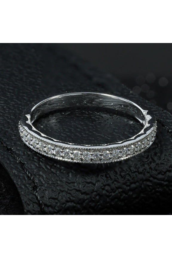 IGI Certified 0.20ctw H/SI Natural Diamond Engagement Ring 14kt Solid White Gold