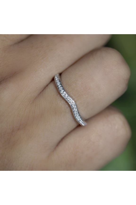 IGI Certified 0.22ctw H/SI Natural Diamond Engagement Ring 14kt Solid White Gold