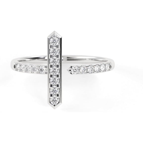 IGI Certified 0.25 Carat 14K White Gold Diamond Engagement Ring Prong (H-I Color, SI1 Eye Clean Clarity)