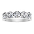 thumbnail image 1 of IGI Certified 1.00 Carat TW Diamond Five Stone Wedding Band in 14k White Gold (G-H Color, I2-I3 Clarity), 1 of 4