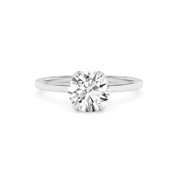 IGI Certified 1.00 Carat (ctw) Solitaire Style Engagement Rings For Women, Round Lab Grown Diamond Promise Ring For Her In 18k Solid White Gold | F-G, VS-SI Quality (1 Ctw) Ring Size-9
