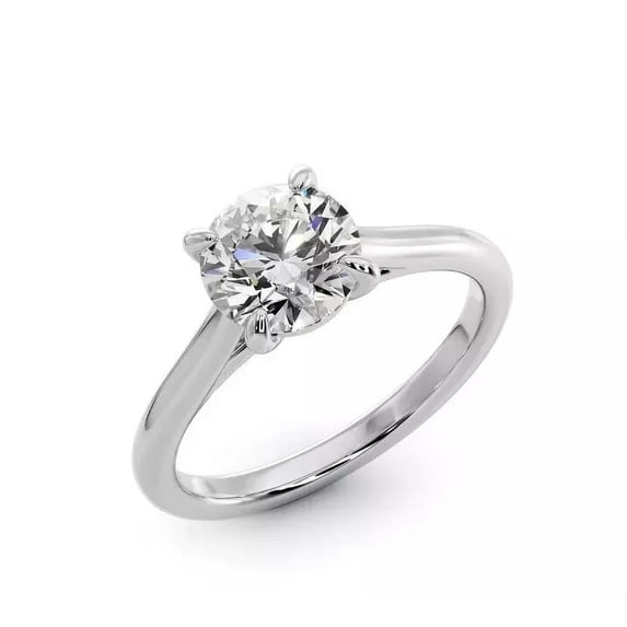 IGI Certified 1.00Ct G-H/VS1 Round Lab Grown CVD Diamond 14K Gold Solitaire Ring Size -11