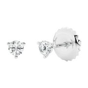 UNIQUE DESIGNS INC. Unique Moments IGI Certified 1/2 Ctw Round 14k White Gold Diamond Stud Earrings for Women (E-F,VS2)