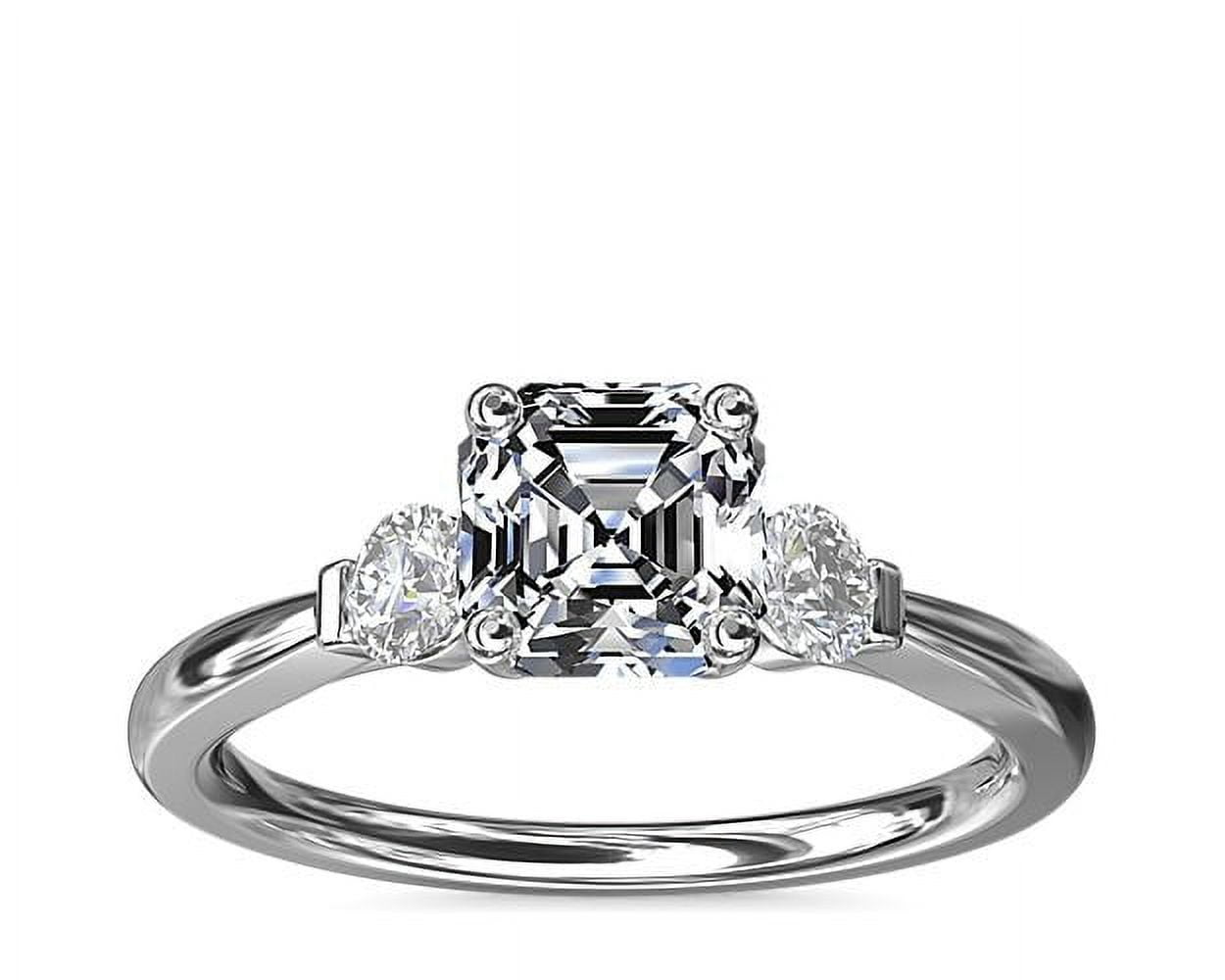 IGI Certified 1.20 Ct Genuine Asscher Shape Lab Grown Diamond Three