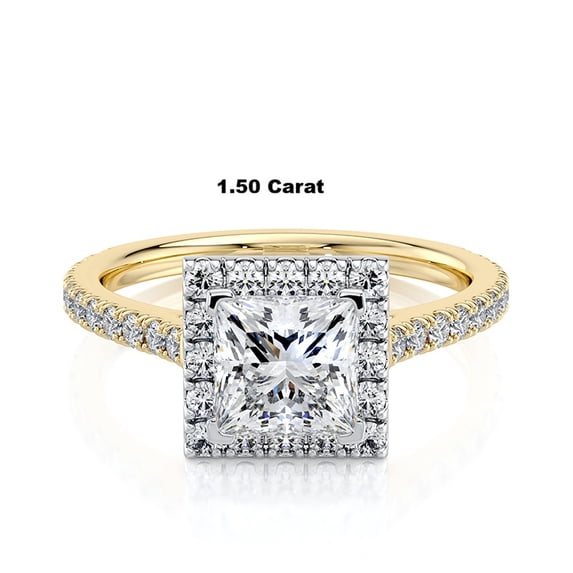 Silver Pickup Rings IGI Certified 1.5 CT Lab Grown Round Diamond Ring 925 Silver Engagement ...