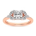 thumbnail image 1 of IGI Certified 1 Carat Cushion Shape Lab Grown Diamond Engagement Ring | 14K Rose Gold | Beatrice Marquise Side Stone Diamond Ring | FG-VS1-VS2 Quality Friendly Diamonds, 1 of 6