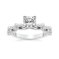 thumbnail image 1 of IGI Certified 1 Carat Cushion Shape Lab Grown Diamond Engagement Ring | 14K White Gold | Ciara Petite Station Style Diamond Ring | FG-VS1-VS2 Quality Friendly Diamonds, 1 of 6