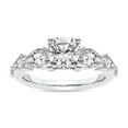 thumbnail image 1 of IGI Certified 1 Carat Cushion Shape Lab Grown Diamond Engagement Ring | 14K White Gold | Frances Side Stone Diamond Ring | FG-VS1-VS2 Quality Friendly Diamonds, 1 of 6