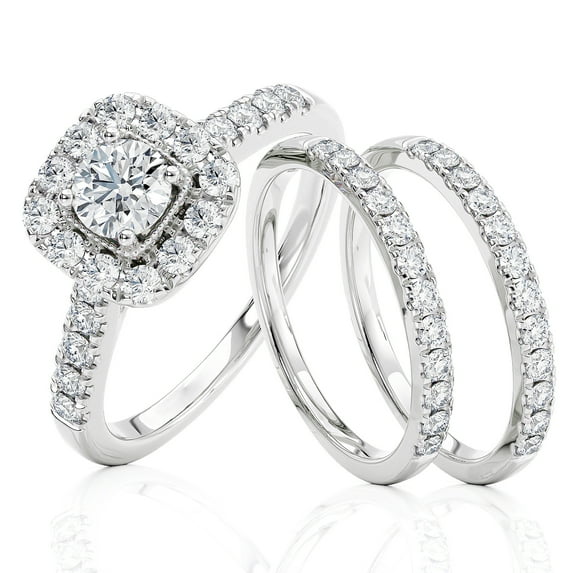 IGI Certified 1 Carat Diamond Engagement Ring for Women in 14k White Gold Size 4.5 by Beverly Hills Jewelers