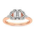thumbnail image 1 of IGI Certified 1 Carat Emerald Shape Lab Grown Diamond Engagement Ring | 14K Rose Gold | Beatrice Marquise Side Stone Diamond Ring | FG-VS1-VS2 Quality Friendly Diamonds, 1 of 6