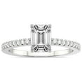thumbnail image 1 of IGI Certified 1 Carat Emerald Shape Lab Grown Diamond Engagement Ring | 14K White Gold |Jia Secret Double Halo Eternity Diamond Ring | FG-VS1-VS2 Quality Friendly Diamonds, 1 of 6