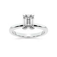 thumbnail image 1 of IGI Certified 1 Carat Emerald Shape Lab Grown Diamond Engagement Ring | 14K White Gold | Matilda Leaf Petal Solitaire Diamond Ring | FG-VS1-VS2 Quality Friendly Diamonds, 1 of 1