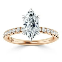 OM-RE 1 Carat G-VS2 Diamond Solitaire Engagement Ring, 14k Gold