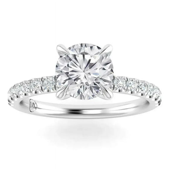 OM-RE 1 Carat Lab Grown Diamond Engagement Ring, 14K White Gold Solitaire