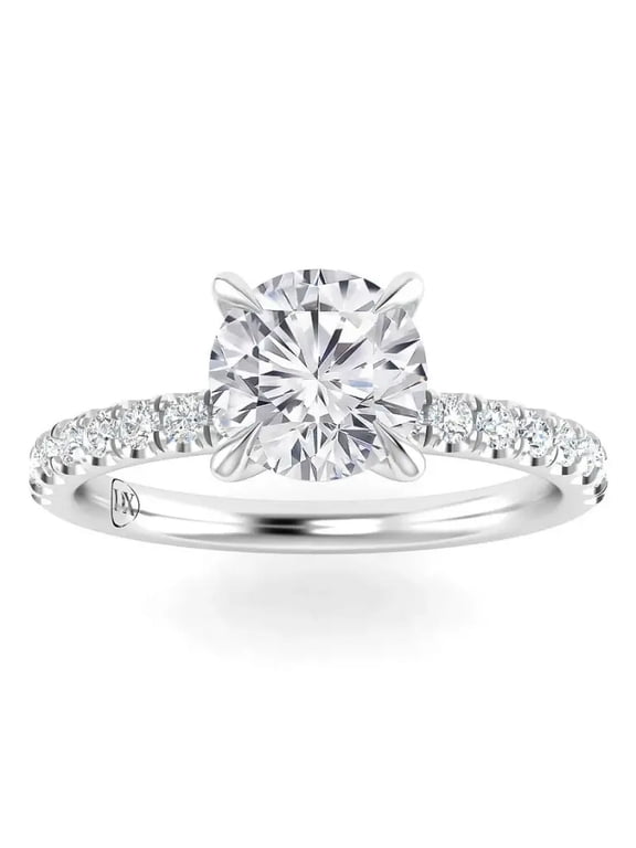 1 Carat Lab Grown Diamond Engagement Ring, 14K White Gold Solitaire