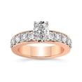 thumbnail image 1 of IGI Certified 1 Carat Oval Shape Lab Grown Diamond Engagement Ring | 14K Rose Gold | Alfreda Half Eternity Diamond Ring | FG-VS1-VS2 Quality Friendly Diamonds, 1 of 6