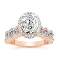 thumbnail image 1 of IGI Certified 1 Carat Oval Shape Lab Grown Diamond Engagement Ring | 14K Rose Gold | Imperiella Halo Celtic Knot Diamond Ring | FG-VS1-VS2 Quality Friendly Diamonds, 1 of 6
