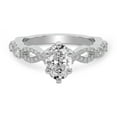 thumbnail image 1 of IGI Certified 1 Carat Oval Shape Lab Grown Diamond Engagement Ring | 14K White Gold | Aristea Elite Milgrain Diamond Ring | FG-VS1-VS2 Quality Friendly Diamonds, 1 of 5