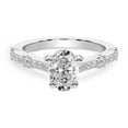 thumbnail image 1 of IGI Certified 1 Carat Oval Shape Lab Grown Diamond Engagement Ring | 14K White Gold | Odyssey Hidden Halo Diamond Ring | FG-VS1-VS2 Quality Friendly Diamonds, 1 of 5