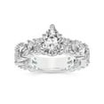 thumbnail image 1 of IGI Certified 1 Carat Pear Shape Lab Grown Diamond Engagement Ring | 14K White Gold | Skylar Side Stone Encrusted Diamond Ring | FG-VS Quality Friendly Diamonds, 1 of 6
