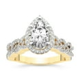 thumbnail image 1 of IGI Certified 1 Carat Pear Shape Lab Grown Diamond Engagement Ring | 14K Yellow Gold | Imperiella Halo Celtic Knot Diamond Ring | FG-VS1-VS2 Quality Friendly Diamonds, 1 of 6