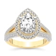 thumbnail image 1 of IGI Certified 1 Carat Pear Shape Lab Grown Diamond Engagement Ring | 14K Yellow Gold | Opulenté Antique Halo Diamond Ring | FG-VS Quality Friendly Diamonds, 1 of 6