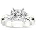 thumbnail image 1 of IGI Certified 1 Carat Princess Shape Lab Grown Diamond Engagement Ring | 14K White Gold |Twisted Blossom Diamond Ring | FG-VS1-VS2 Quality Friendly Diamonds, 1 of 5