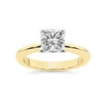 thumbnail image 1 of IGI Certified 1 Carat Princess Shape Lab Grown Diamond Engagement Ring | 14K Yellow Gold | Cordelia Knife Edge Solitaire Diamond Ring | FG-VS1-VS2 Quality Friendly Diamonds, 1 of 6
