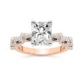 thumbnail image 1 of IGI Certified 1 Carat Radiant Shape Lab Grown Diamond Engagement Ring | 14K Rose Gold | Ciara Petite Station Style Diamond Ring | FG-VS1-VS2 Quality Friendly Diamonds, 1 of 4