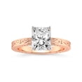 thumbnail image 1 of IGI Certified 1 Carat Radiant Shape Lab Grown Diamond Engagement Ring | 14K Rose Gold | Ivory Vintage Solitaire Diamond Ring | FG-VS Quality Friendly Diamonds, 1 of 6