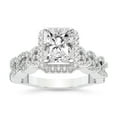 thumbnail image 1 of IGI Certified 1 Carat Radiant Shape Lab Grown Diamond Engagement Ring | 14K White Gold | Imperiella Halo Celtic Knot Diamond Ring | FG-VS1-VS2 Quality Friendly Diamonds, 1 of 6