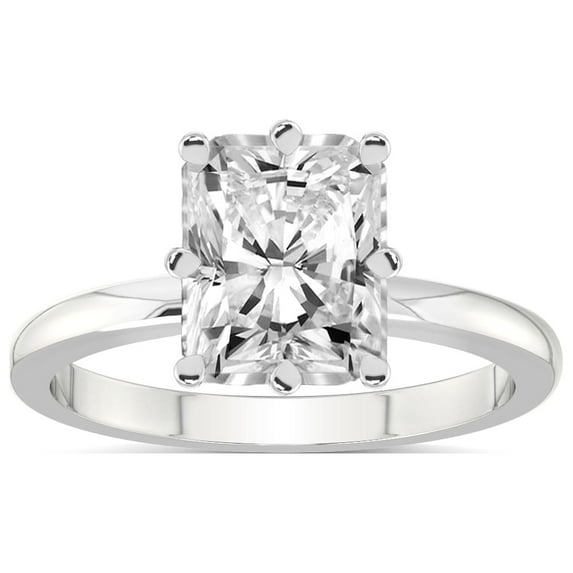 IGI Certified 1 Carat Radiant Shape Lab Grown Diamond Engagement Ring | 14K White Gold | Malissa Solitaire Diamond Ring | FG-VS1-VS2 Quality Friendly Diamonds