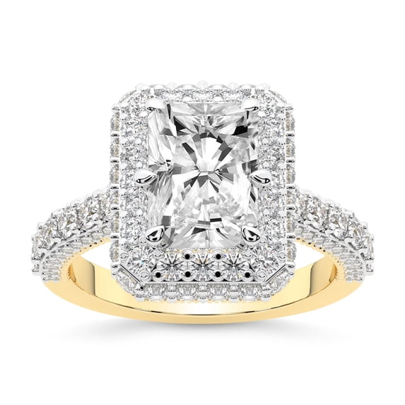 IGI Certified 1 Carat Radiant Shape Lab Grown Diamond Engagement Ring | 14K Yellow Gold | Luxoré Vintage Allure Diamond Ring | FG-VS1-VS2 Quality Friendly Diamonds
