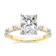 thumbnail image 1 of IGI Certified 1 Carat Radiant Shape Lab Grown Diamond Engagement Ring | 14K Yellow Gold | Majestic Love Diamond Accent Ring | FG-VS1-VS2 Quality Friendly Diamonds, 1 of 6