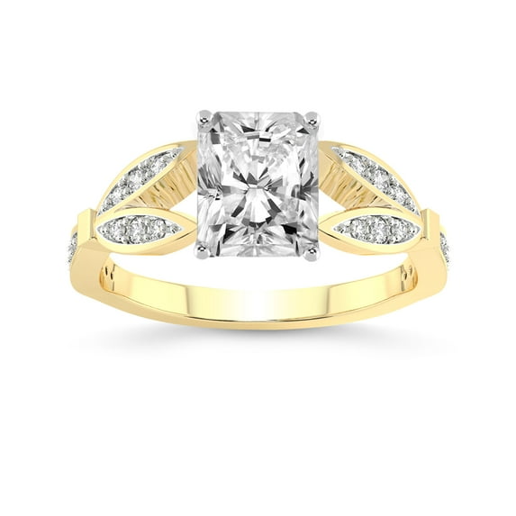 IGI Certified 1 Carat Radiant Shape Lab Grown Diamond Engagement Ring | 14K Yellow Gold | Nova Split Shank Vintage Diamond Ring | FG-VS Quality Friendly Diamonds