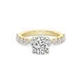 thumbnail image 1 of IGI Certified 1 Carat Round Shape Lab Grown Diamond Engagement Ring | 14K Yellow Gold | Caitronia Floating Side Stones Diamond Ring | FG-VS1-VS2 Quality Friendly Diamonds, 1 of 8