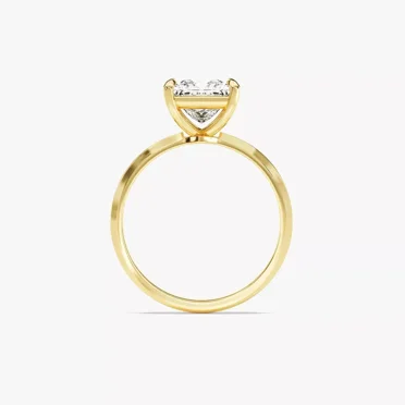 IGI Certified 14k Solid Yellow Gold Princess Cut Diamond Engagement Ring 2.00ctw