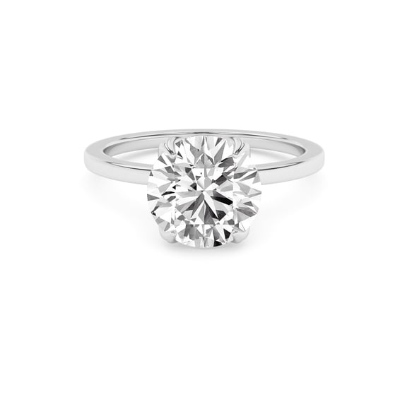IGI Certified 2.00 Carat (ctw) Solitaire Style Engagement Rings For Women, Round Lab Grown Diamond Promise Ring For Her In 14k Solid White Gold | F-G, VS-SI Quality (2 Ctw) Ring Size-8.5