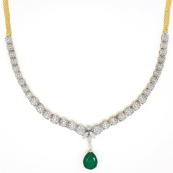 IGI Certified 2.11 Carat 14K Yellow Gold Diamond Necklace Prong (H-I Color, SI1 Eye Clean Clarity)