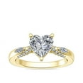 thumbnail image 1 of IGI Certified 2.20 Carat (E/VVS2) Fancy Heart Cut Lab Grown Diamond Solitaire Anniversary Ring for Women Solid 18K Yellow Gold Size 5 by Diamond-Capitals, 1 of 9
