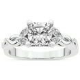 thumbnail image 1 of IGI Certified 2 Carat Cushion Shape Lab Grown Diamond Engagement Ring | 14K White Gold |Letitia Side Stone Diamond Ring | FG-VS1-VS2 Quality Friendly Diamonds, 1 of 5