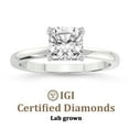 thumbnail image 1 of IGI Certified 2 Carat Cushion Shape Lab Grown Diamond Engagement Ring | 14K White Gold |Lyla Hidden Accents SolitaireLab Diamond Ring | FG-VS1-VS2 Quality Friendly Diamonds, 1 of 7