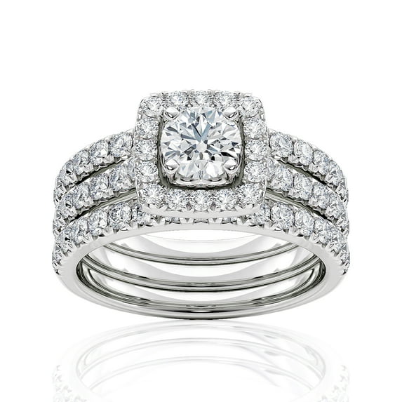 IGI Certified 2 Carat Diamond Engagement Ring for Women in 14k White Gold Size 10.5 by Beverly Hills Jewelers
