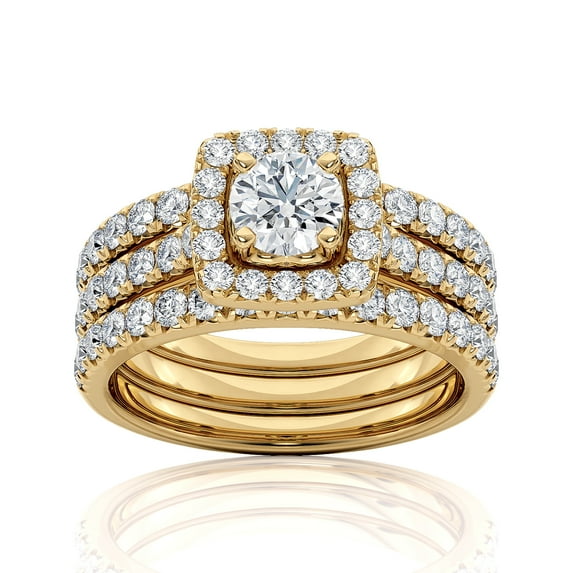 IGI Certified 2 Carat Diamond Engagement Ring for Women in 14k Yellow Gold Size 6.5 by Beverly Hills Jewelers