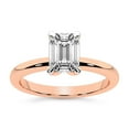 thumbnail image 1 of IGI Certified 2 Carat Emerald Shape Lab Grown Diamond Engagement Ring | 14K Rose Gold | Matilda Leaf Petal Solitaire Diamond Ring | FG-VS1-VS2 Quality Friendly Diamonds, 1 of 1