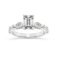 thumbnail image 1 of IGI Certified 2 Carat Emerald Shape Lab Grown Diamond Engagement Ring | 14K White Gold |Larisa Side Stone Diamond Ring | FG-VS1-VS2 Quality Friendly Diamonds, 1 of 5