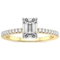 thumbnail image 1 of IGI Certified 2 Carat Emerald Shape Lab Grown Diamond Engagement Ring | 14K Yellow Gold | Jia Secret Double Halo Eternity Lab Diamond Ring | FG-VS1-VS2 Quality Friendly Diamonds, 1 of 6