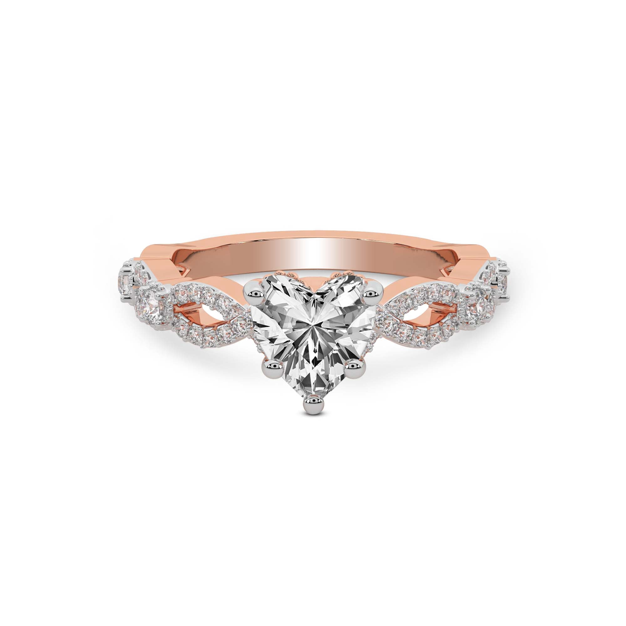 IGI Certified 2 Carat Heart Shape Lab Grown Diamond Engagement Ring ...