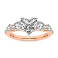 thumbnail image 1 of IGI Certified 2 Carat Heart Shape Lab Grown Diamond Engagement Ring | 14K Rose Gold | Frances Side Stone Diamond Ring | FG-VS1-VS2 Quality Friendly Diamonds, 1 of 6