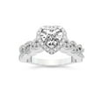 thumbnail image 1 of IGI Certified 2 Carat Heart Shape Lab Grown Diamond Engagement Ring | 14K White Gold | Imperiella Halo Celtic Knot Diamond Ring | FG-VS1-VS2 Quality Friendly Diamonds, 1 of 6